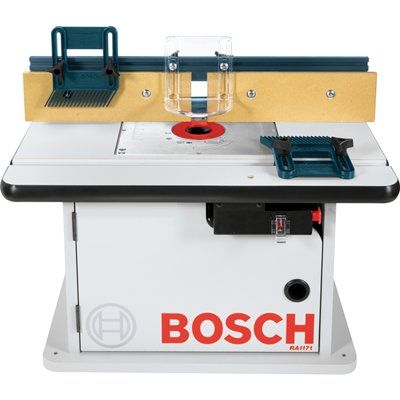 Bosch RA1171 Benchtop Router Cabinet-Style Table Bosch Router Table, Bosch Router, Benchtop Router Table, Best Table Saw, Woodworking Tools Router, Table Saw Fence, Laminate Cabinets, Router Tables, Work Benches