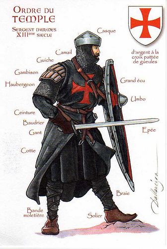 Knights Templar, Sergeant | Thank you Veronique! The Poor Fe… | Flickr Knights Hospitaller, Crusader Knight, Medieval Ages, Historical Armor, Knight Armor, Medieval Period, Medieval Armor, Medieval Knight, Medieval History