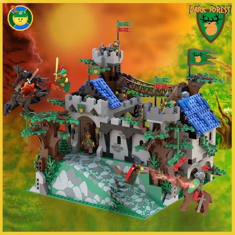 Lego Forestmen, Forest Hideout, Forest Knight, Lego Adventurers, Medieval Spawn, Evil Black Cat, Pirate Lego, Lego History, Lego Diorama