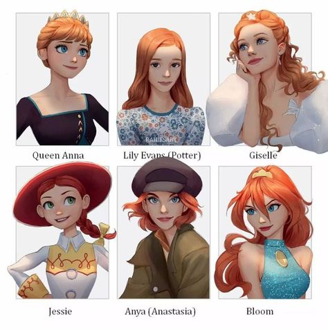 Iconic Redheads, Hair Parts, Princesas Disney Anime, Disney Princess Fan Art, Disney Princess Fashion, Art Disney, Pinturas Disney, Disney Princess Art, Princess Art