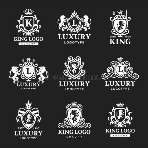 Luxury boutique Royal Crest high quality vintage product heraldry logo collectio #Sponsored , #SPONSORED, #affiliate, #Royal, #Luxury, #boutique, #Crest Heraldry Logo, Luxury Logotype, Royalty Theme, Watermark Ideas, Royal Logo, Royal Crest, Logo Design Inspiration Creative, Logo Samples, Logo Shapes