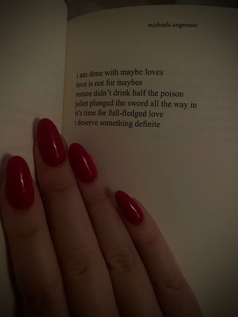 poems for the signs ~ michaela angemeer Poems For The Signs Michaela Angemeer, Michaela Angemeer Poems, Poems For The Signs, Michaela Angemeer, Aesthetic Poems, Red Nails Aesthetic, Beautiful Poetry, Nails Aesthetic, Thought Quotes