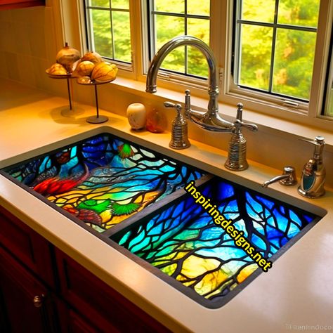 Soul Kitchen, Fantasy Furniture, Glass Sink, Living Room Entertainment, Diy Home Repair, Dream Bathrooms, Funky Furniture, Eclectic Design, Glass Kitchen