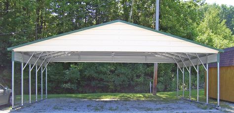 Steel Buildings & Carports Gallery Enclosed Carport, Carports For Sale, Carport Prices, Awning Patio, Rv Carports, Lean To Roof, Steel Carports, Car Ports, Carport Plans