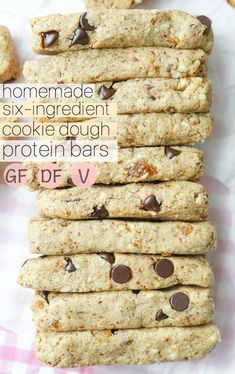 Homemade Cookie Dough Protein Bars / Grain & Dairy Free – Simply Taralynn Cookie Dough Protein Bars, Diy Protein Bars, Cookie Dough Protein, Homemade Cookie Dough, Easy No Bake Cookies, Dairy Free Protein, No Bake Cookie Dough, Cookie Dough Bars, Homemade Cookie