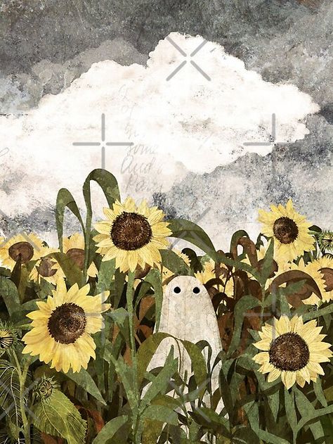 Katherine Blower, Collage Techniques, Sunflower Field, The Sunflower, Sunflower Fields, A Ghost, Society6 Art, Mini Art, Framed Canvas Prints