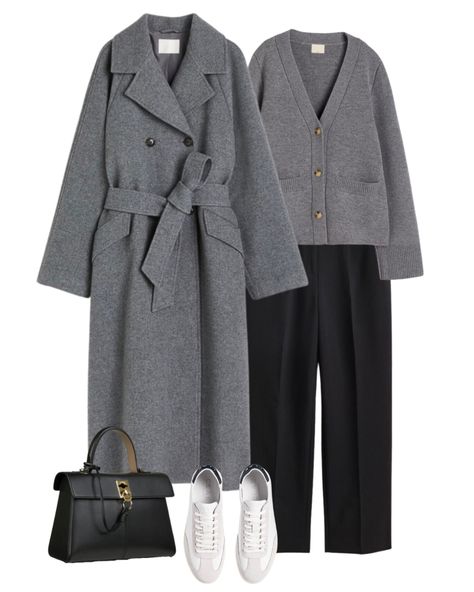 Belted Wool Coat Outfit, Belted Coat Outfit Winter, Belted Coat Outfit, Tie Belt Coat, Belt Coat, Spring Summer Capsule Wardrobe, Spring Work Outfits, Stylish Work Attire, Coat Outfit