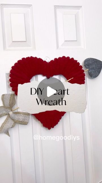 Home Goodiys on Instagram: "💕Easy Heart & Arrow Wreath💕 All supplies used are from Dollar Tree, except the chunky yarn, which was from Walmart.  I pushed a large skewer (cut to size) through the yarn and part of the wreath form. I forgot to record that part 🤦‍♀️😅 But it was fairly easy to do. Let me know if you have any questions! Hope you enjoy! 🤗   Song cred: Hannah Barr- Pretty Girl Walk (couldn’t find it on ig!)   Follow me 👉 @homegoodiys for more craft/DIY ideas!  #dollartree #diy #dollartreecommunity #dollartreecrafts #homegoodiys #budgetfriendlydecor #dollartreelovers #manualidades #crafty #crafts" Craft Diy Ideas, Dollartree Diy, Girl Walk, Budget Friendly Decor, Wreath Forms, Dollar Tree Crafts, Valentine Day Crafts, Heart With Arrow, Chunky Yarn