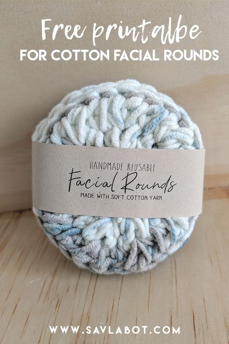 Check out this fun freebie on my website. Download the PDF and print labels for crochet facial rounds. #crochet #printables #freepies #digitaldownloads Facial Scrubbies Crochet Pattern, Crochet Facial Scrubbies, Free Crochet Face Scrubbies Pattern, Crochet Cotton Rounds, Printable Face Scrubbies Labels Free, Crochet Spa Set Pattern Free, Free Printable Crochet Labels, Free Crochet Labels To Print, Round Crochet Scrubby Pattern