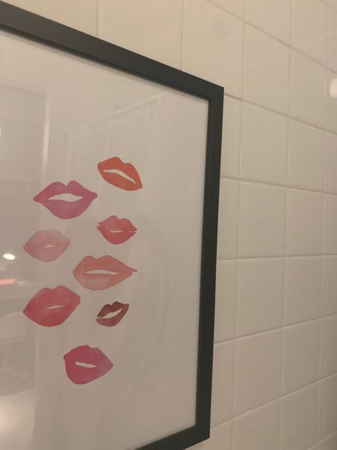 Lipstick Kiss Painting, Painting Lana Del Rey, Kiss Marks, Kiss Painting, Kiss Mark, Lana Del Rey Love, Lipstick Kiss, Coquette Pink, Pink Pastel