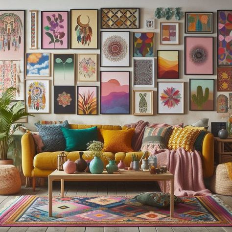 15 Colorful Boho Living Room Ideas for Vibrant Style Vibrant Boho Living Room, Maximalist Boho Living Room, Spanish Style Living Room Decor, Colorful Living Room Inspiration, Boho Colorful Living Room, Colorful Furniture Living Room, Colorful Boho Living Room, Spanish Style Living Room, Boho Living Room Ideas