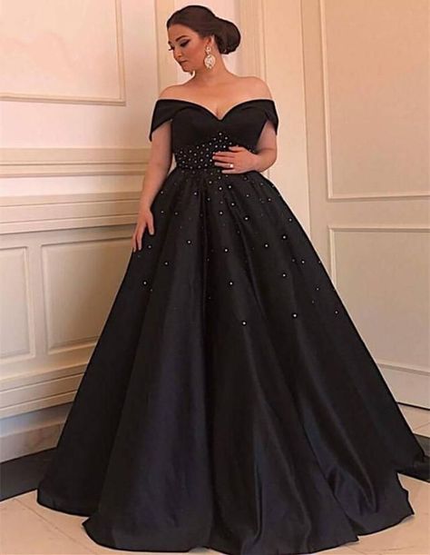 Plus Size Ball Gown, Black Ball Gown, Long Formal Gowns, Long Cocktail Dress, Plus Size Gowns, Plus Size Cocktail Dresses, Plus Size Prom, Gown Plus Size, Plus Size Bridesmaid