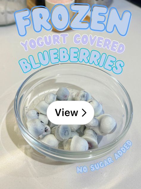 Lemon8 · FROZEN YOGURT COVERED BLUEBERRIES · @Gabby Bonbom Greek Yogurt Covered Blueberries, Frozen Yogurt Covered Fruit, Lemon Blueberry Frozen Yogurt Bites, Frozen Yogurt Covered Blueberries, Yogurt Covered Blueberries, Homeschool Meals, Open App, Snack Time, Frozen Yogurt