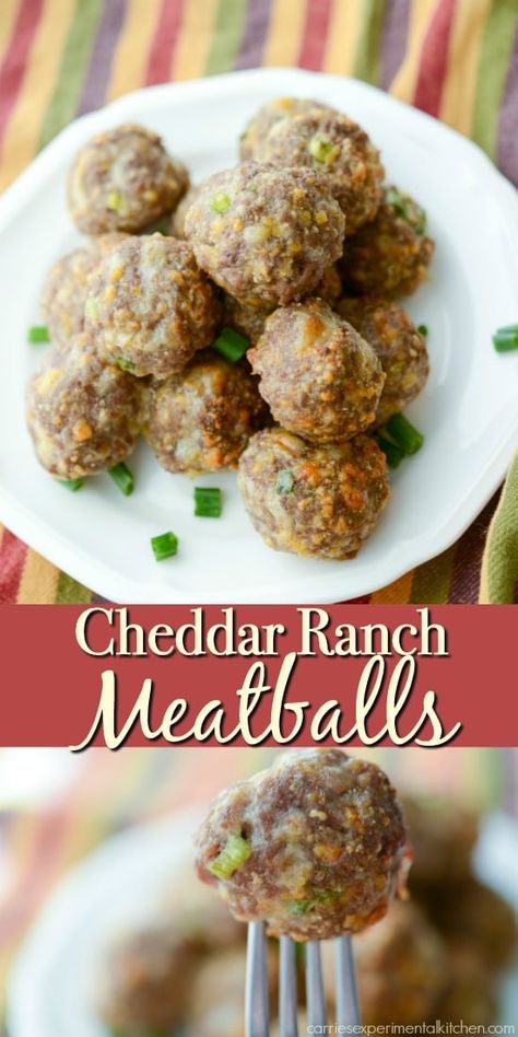 Meatloaf Recipes With Ranch Seasoning, Ranch Meatloaf Hidden Valley, Christian Meals, Meatball Recipies, Gluten Free Breadcrumbs, Ranch Meatballs, Cheddar Meatballs, Hidden Valley Ranch Recipes, Meatballs Beef