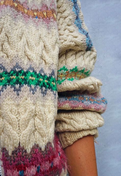 Long Oversized Cardigan, Knitwear Inspiration, Fair Isles, Vintage Knitwear, Haken Baby, Knitwear Fashion, Chunky Knit Cardigan, Fair Isle Knitting, Knitwear Design