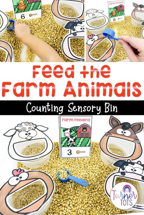 Feed The Farm Animals, Farm Math Activities, Farm Theme Preschool Activities, Farm Math, Farm Activities Preschool, Farm Animals Preschool, Farm Lessons, Farm Animals Activities, Farm Theme Preschool