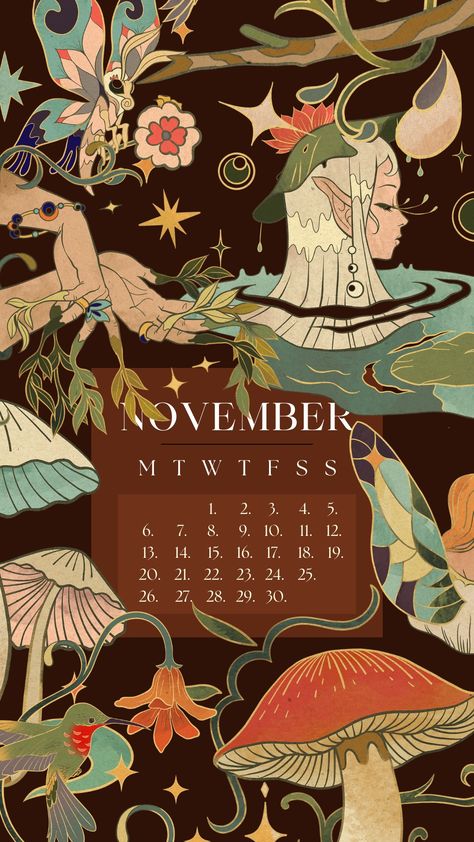 A cute and aesthetic fall wallpaper for November with calendar November 2024 Wallpaper, November Wallpaper Calendar, Fall November Wallpaper, Wallpaper For November, November Calendar Wallpaper, November Wallpapers, November Backgrounds, Aesthetic Fall Wallpaper, November Aesthetic