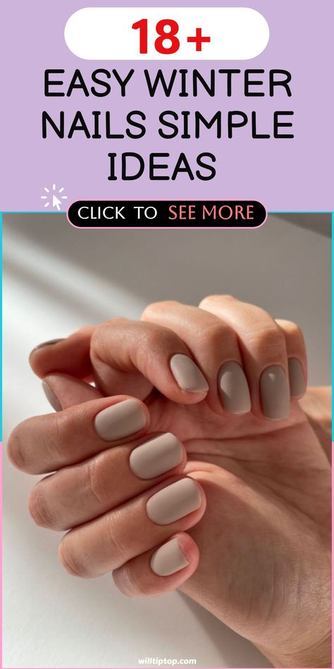 🌟 Discover the beauty of simplicity with our winter nail ideas that are both stylish and effortless. From muted tones to subtle accents, we have curated a selection of designs that will complement any winter outfit. Enhance your look with these simple yet stunning nail art inspirations! ❄️ #SimpleNails #WinterStyle #NailFashion Winter Nail Ideas Short Nails, Beige Winter Nails, Natural Gel Nails Ideas Short Winter, Nice Simple Nails, Neutral Winter Nails Acrylic, Gel Nail Colors 2024, Dip Winter Nails, Winter Dipped Nails Ideas, Solid Nail Color Ideas Winter