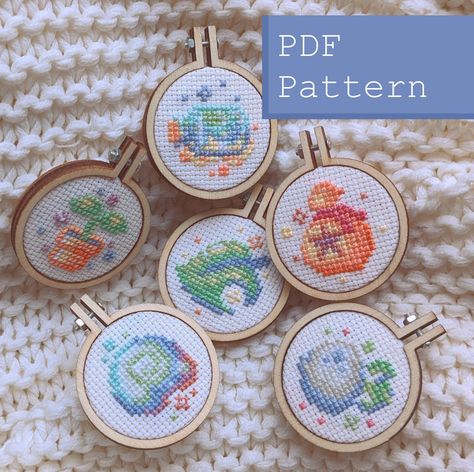 Animal Crossing Inspired Miniatures Cross Stitch Pattern - Etsy Animal Crossing Cross Stitch, Small Cross Stitch, Cross Stitch Love, Mini Cross, Mini Cross Stitch, Craft Club, Little Designs, Cross Patterns, Cross Stitch Patterns Free