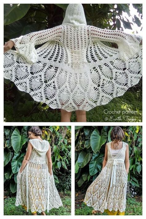 Crochet Fairy Queen Coat Free Pattern, Fae Crochet Pattern, Fairycore Crochet Pattern Free, Fairycore Crochet Pattern, Crochet Fairy Skirt, Crochet Cloak Pattern, Fairy Crochet Pattern Free, Crochet Duster Pattern Free, Crochet Fairy Pattern