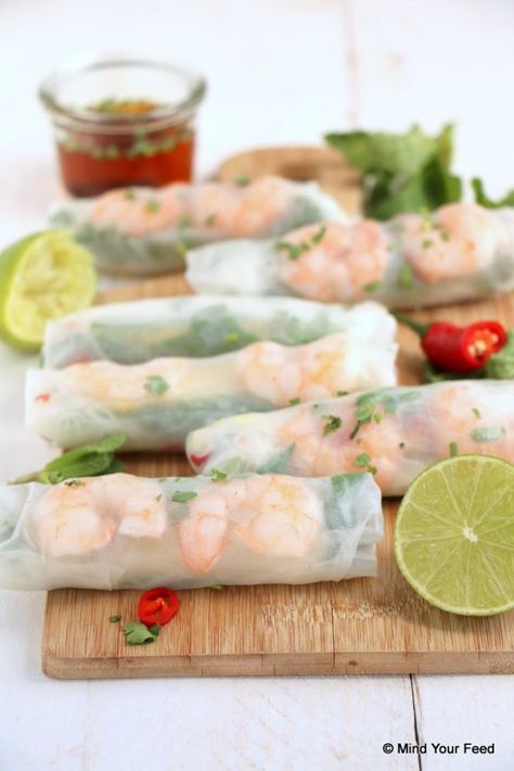 vietnamese springrolls Shrimp Rice Paper Rolls, Rice Paper Recipes, Shrimp Rice, Vietnamese Spring Rolls, Rice Paper Rolls, Viet Food, Vietnam Food, Shrimp And Rice, Asian Kitchen