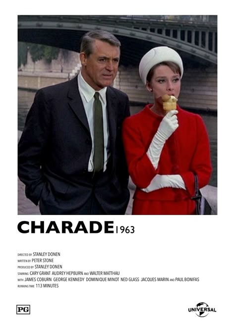 Charade Movie Poster, Charade Movie, Charade 1963, Audrey Hepburn Movies, Romcom Movies, Greatest Movies, Posters Movie, Classic Films Posters, Posters Minimalist