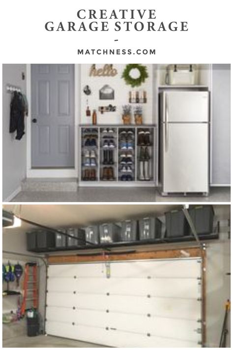 1 Car Garage Storage Ideas, Family Room Garage, Narrow Garage Ideas, Storing Mattress In Garage, Fasttrack Garage Ideas, Small One Car Garage Organization, Single Car Garage Ideas Storage, Garage Organization With Fridge, Tote Storage Garage