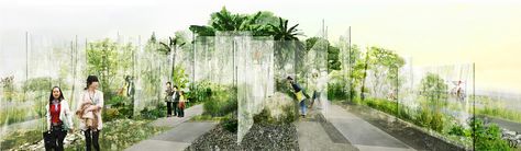 The Forest Tissue Garden, a 3rd prize winner for the 10th International Garden Expo in Hubei, China Pie Charts, Play Garden, Water Landscape, Play Ground, Urban Landscape Design, Children Park, Australia Sydney, Architecture Collage, Architecture Concept Drawings