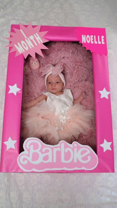 Make a Barbie Box Photo Prop using Dollar Tree Foam Board and Gift wrap! | BargainBethany | Diy Barbie Picture Frames, Barbie Gift Box Ideas, Barbie Photo Box Diy, Prop Photoshoot Ideas, How To Make A Barbie Box Photo Booth, Diy Barbie Box Photo Booths, Barbie Box Diy, Barbie Box Photoshoot, Dollar Tree Birthday