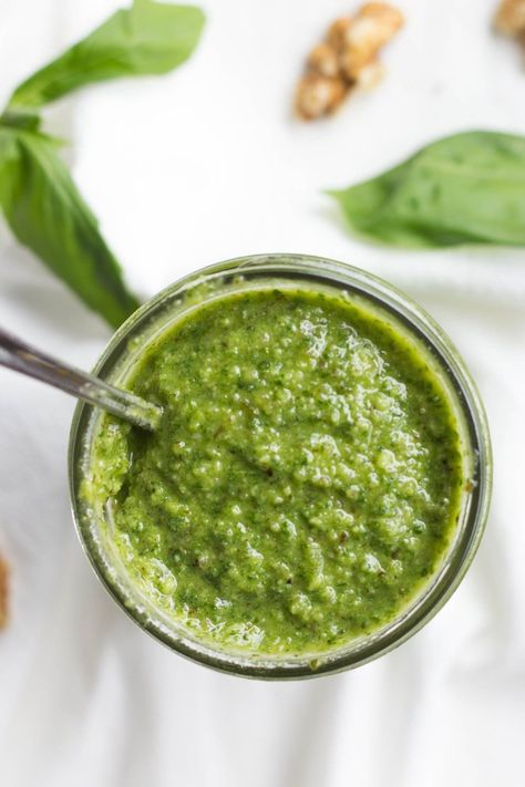 Spearmint Recipes, Whole30 Pesto, Mint Pesto Recipe, Summer Pesto, Basil Walnut Pesto, Mint Pesto, Foodgawker Recipes, Pesto Dip, Basil Pesto Recipes