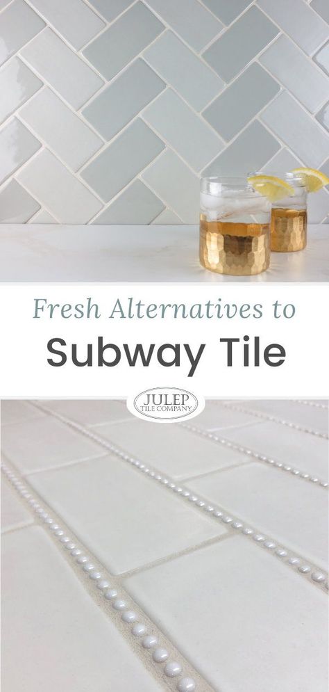 You can't go wrong with subway tile. It's been a classic, timeless choice for many years now, and will continue to be classic and timeless for many years to come. Some think it's "trendy", but I would argue that's because subway tile is a timeless choice that happens to be quite popular right now. Subway Tile Half Wall Kitchen, Greige Subway Tile Bathroom, Vertical Offset Subway Tile Kitchen, Timeless Backsplash Kitchen Subway Tile, Classic Subway Tile Kitchen, Subway Tile Variations, Subway Tile Edge Options, Timeless Kitchen Floor Tile, Classic Kitchen Backsplash Ideas