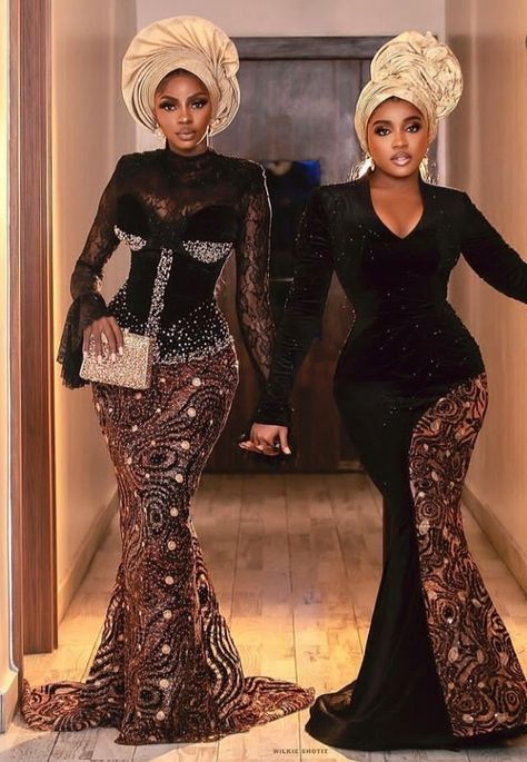 Black Aso Ebi Lace Styles, Nigerian Lace Dress Styles For Wedding Guest, Black Asoebi Lace Styles, Material Styles For Ladies, African Prom Dresses Ankara, Material Styles, Aso Ebi Lace Styles, Nigerian Lace Styles Dress, Nigerian Lace Styles