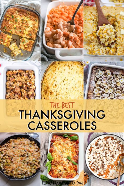 Casseroles For A Crowd, Thanksgiving Casseroles, Make Ahead Thanksgiving, Thanksgiving Casserole Recipes, Casserole Ideas, Dressing Recipes Thanksgiving, Thanksgiving Casserole, Thanksgiving Potluck, Thanksgiving Food Sides