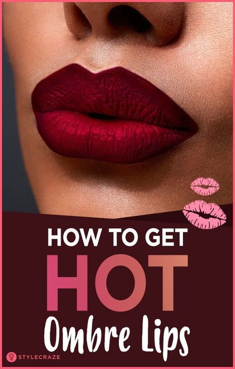 How To Do Lipstick Step By Step, Red Ombré Lip, Red Ombre Lips Tutorial, Red Lip Combo For Brown Skin, Ombre Lipstick Tutorial, Ombre Red Lips, Ombre Lip Makeup, Lipstick Lighter, Red Ombre Lips