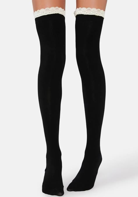 Goth Ballerina, Black Thigh High Socks, Pillow Princess, Goth Stuff, Thigh High Sock, Thigh Socks, Clothing Wishlist, Black Thigh High, Fall 23