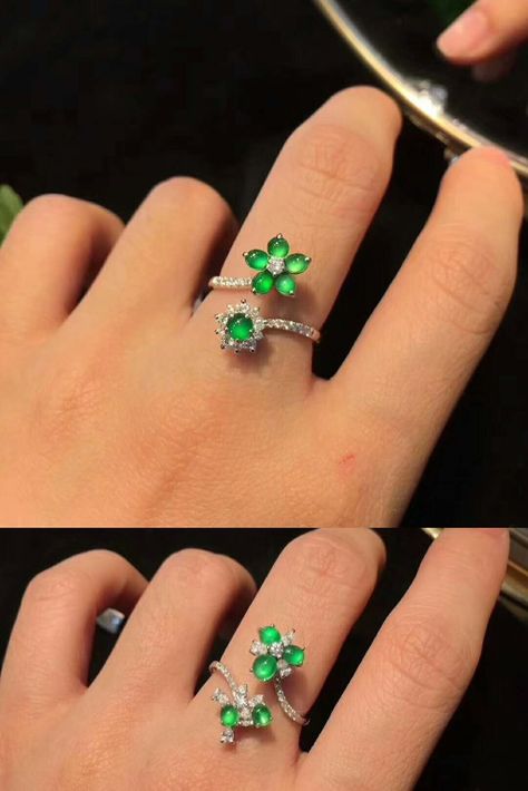 Jade Jewelry Design, Jadeite Ring, Jade Jewellery, Jade Design, Verde Jade, Fantasy Ring, Chinese Jewelry, Fancy Necklace, Jewelry Drawing