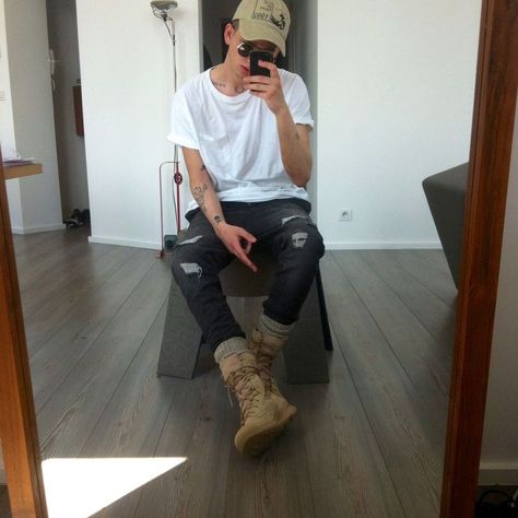 Nike Sfb Boots Outfit, Army Boots Outfit, Nike Sfb Boots, Runway Fashion Looks, Nike Sfb, Outfit Botas, Mens Lace Up Boots, Fall Fit, Mens Outfit Inspiration