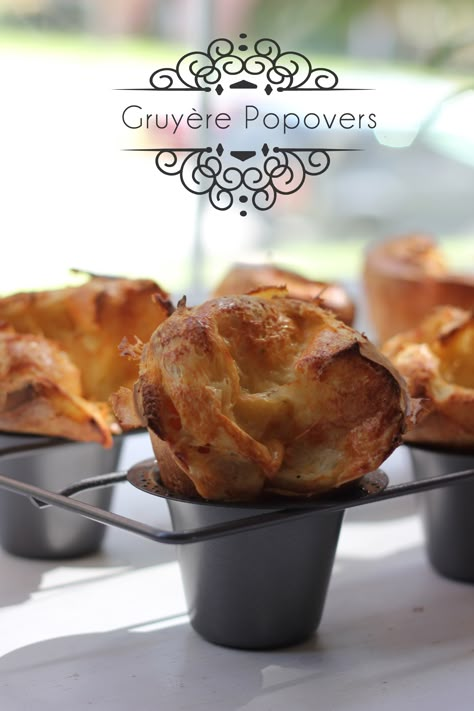 Gruyère Popovers Popover Pan, Popover Recipe, Fingerfood Party, Yorkshire Pudding, Bread Recipes Homemade, Bread Dough, Pastry Chef, Finger Food, Bread Baking