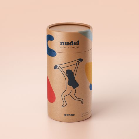 Nudel Packaging on Behance Cardboard Box Packaging Design Branding, Cardboard Tube Packaging Design, Recycled Cardboard Packaging, Cardboard Tube Packaging, Packaging Tube Design, Cardboard Packaging Design, Pasta Branding, Tube Packaging Design, John Coffey