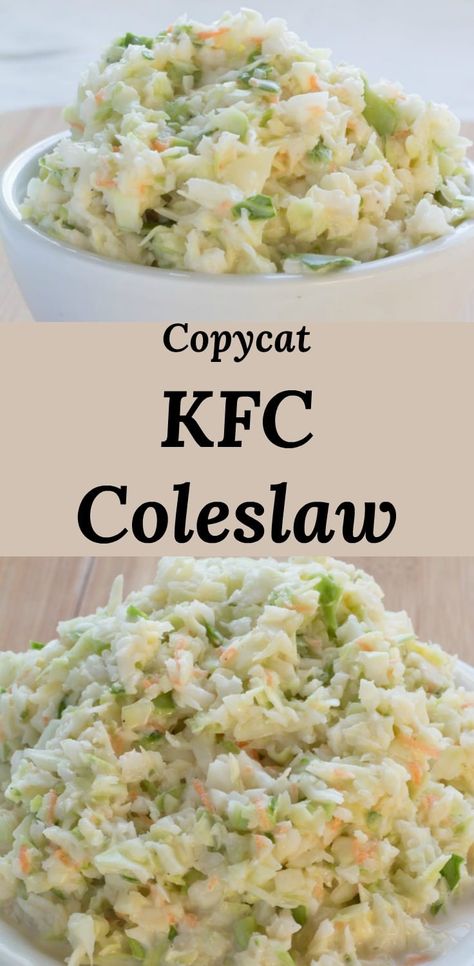 Summer Coleslaw, Kfc Recipes, Copycat Kfc Coleslaw, Chicken Coleslaw, Copycat Kfc, Kfc Coleslaw Recipe, Coleslaw Recipes, Recipe Copycat, Easy Coleslaw