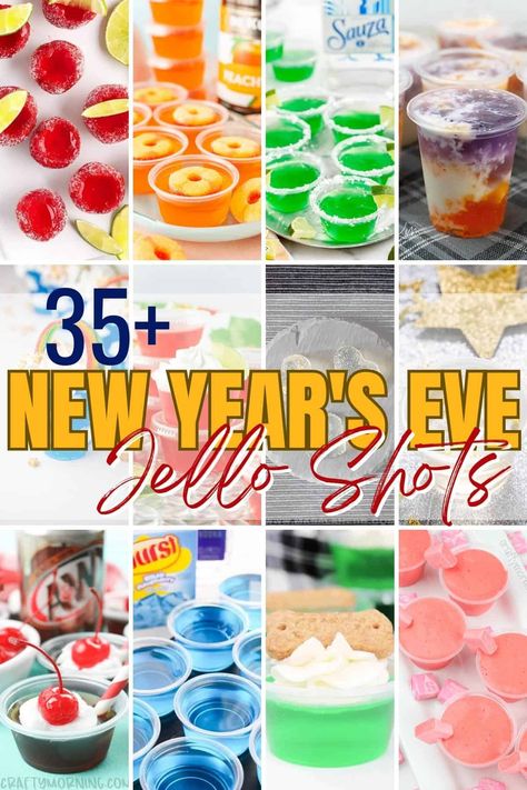 Disco Jello Shots, New Year Jello Shots, New Years Eve Shot Recipes, New Years Eve Shots, New Years Shots Ideas, Gluten Free Jello Shots, Nye Shot Recipes, New Year Jello Shot Recipes, New Years Jello Shots Recipe