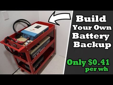 (4058) Be Ready For Any Power Outage! DIY 3000w SunGoldPower - PowerQueen LiFePO4 Home Backup System! - YouTube Engineering Projects, Bug Out Bag, Power Outage, Battery Backup, Simple Diy, Be Prepared, Be Ready, Home Projects, Batteries