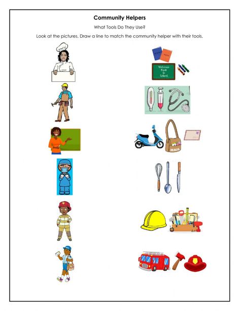 Community Helpers interactive activity Community Helpers Worksheets Preschool, Community Helpers Matching, Community Helpers Printables, Community Helpers Math, Preschool Community Helpers Theme, Community Helpers Kindergarten, Community Helpers Crafts, Community Helpers Activities, Motor Skills Preschool