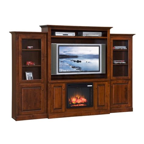 entertainment center with fireplace | Entertainment Center With Fireplace Electric Fireplace Entertainment Center, Fireplace And Tv, Tv Entertainment Centers, Entertainment Center Shelf, Fireplace Entertainment Center, Fireplace Entertainment, Room With Fireplace, Entertainment Stand, Entertainment Center Decor