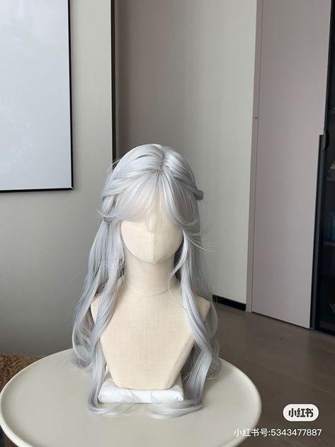 Alternative Wigs, Hairstyles White Hair, White Hair Wig, Ciel Black Butler, White Wig, New Hair Do, Kpop Hair, Kawaii Hairstyles, Hair Up Styles