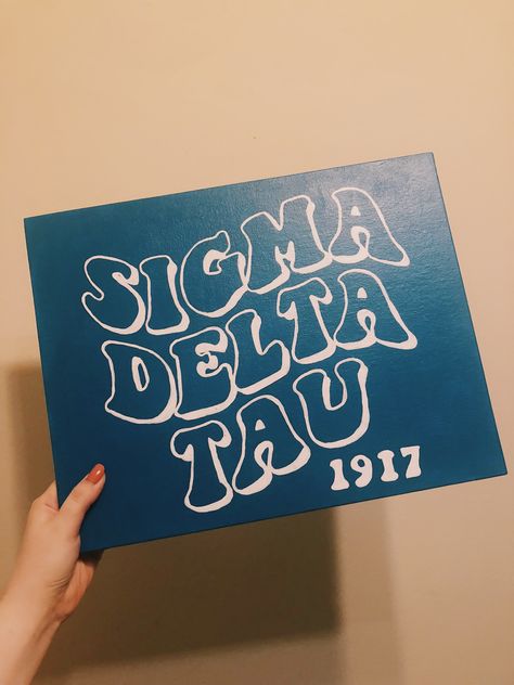 sigma delta tau retro canvas sdt sorority canvas Sigma Delta Tau Canvas, Sdt Sorority, Sorority Baskets, Sorority Canvases, Little Gifts Sorority, Big Little Canvas, Sorority Art, Big Little Basket, Alpha Epsilon Phi