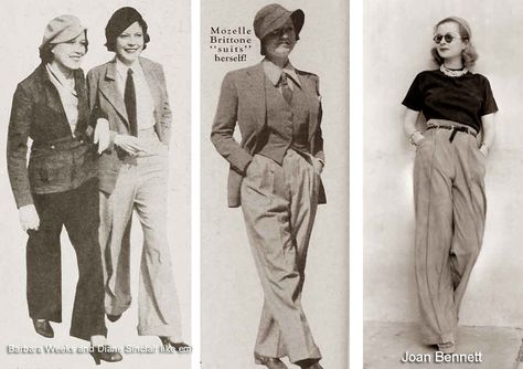 #Marlenedietrich "trouser mania" sweeps America in 1932 Women In Suits, Suits And Ties, 1930s Fashion Women, 1920s Fashion Women, Adidas Hose, 1920s Women, Lindy Hop, 30s Fashion, 20th Century Fashion