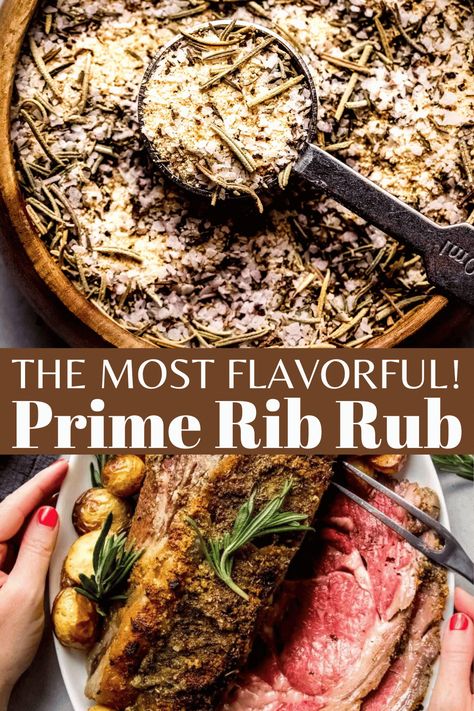 Prime Rib Brine Recipes, Rib Roast Seasoning Dry Rubs, Brine For Prime Rib Roast, Best Prime Rib Seasoning, Prime Rib Roast Marinade, Herb Rub For Prime Rib, Prime Rib Roast Dry Rub Recipe, Dry Rub For Prime Rib Roast, Seasoning For Prime Rib Roast