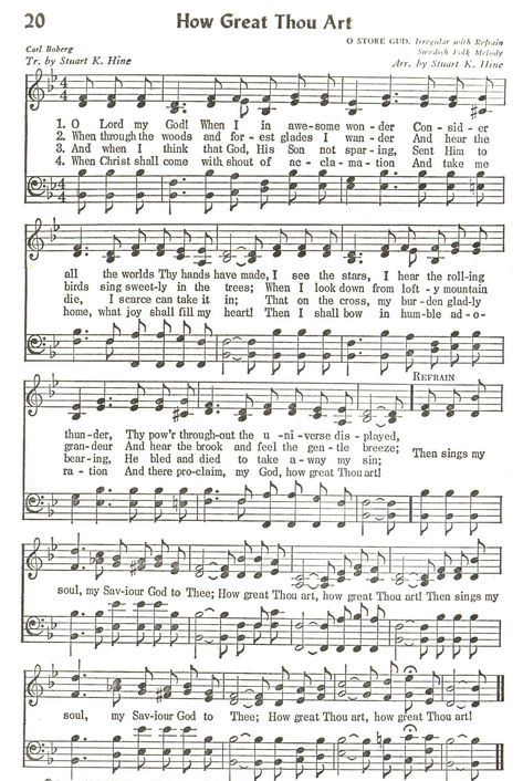 How Great Thou Art (Hymn) SATB How Great Thou Art Sheet Music, How Great Thou Art, Lds Hymns, Catholic Hymns, Art Lyrics, Gospel Song Lyrics, Hymn Sheet Music, Hymn Music, Church Songs