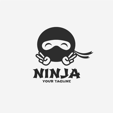 Ninja Logo Design, Ninja Logo, Logo Game, Templates Business, Flat Logo, Shirt Business, Game Logo, Aesthetic Backgrounds, Flat Design